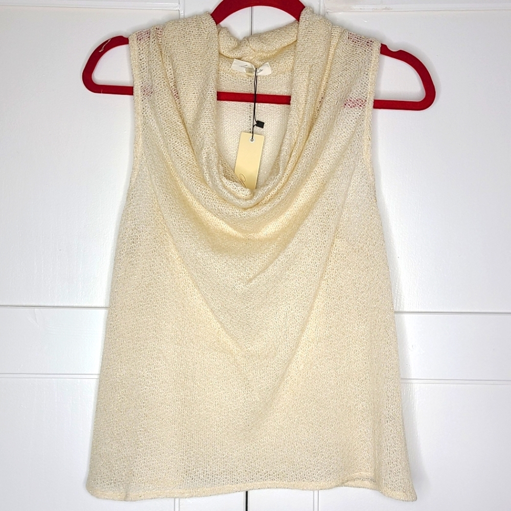 NWT Sugarlips breathable cream knit tank